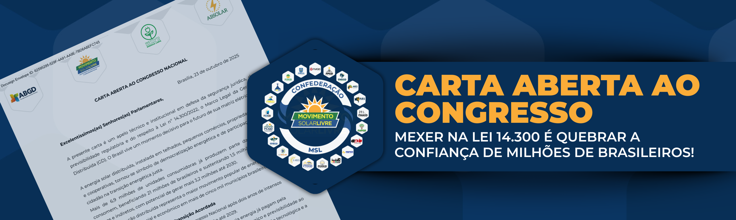 CARTA ABERTA AO CONGRESSO NACIONAL